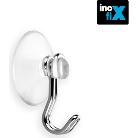 Support Ventouse Chrome 22mm Fixation Sans Perçage, Finition Chrome - Inofix