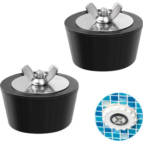 Bouchon d'hiver pour Piscine, 2Pcs Bouchons d'hiver en Caoutchouc Empêchent le Tuyau de Vidange d'être Endommagé par le Gel, Bouchon de Piscine d'hiver pour les Piscines et les Spas (Diamètre 51mm/2") (1/5)