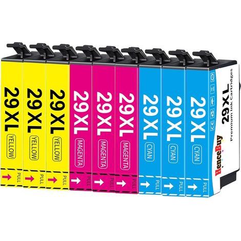 Cartouches d'encre 29XL pour Epson 29XL 29 XL Multipack pour Expression Home XP-235 XP-245 XP-255 XP-332 XP-335 XP-342 XP-352 XP-345 XP-432 XP-435 XP-442 XP-445 (2cyan, 2magenta, 2jaune) (1/5)