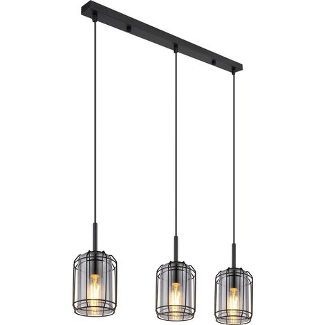 Globo - lámpara colgante - Kammi - negro - metal - gran lámpara (1/5)