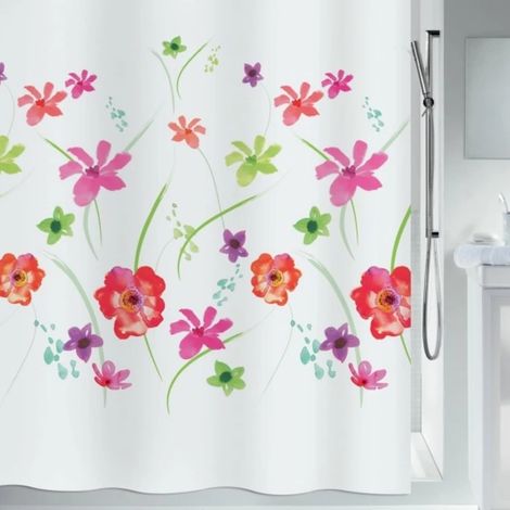 Rideau de douche Polyester FLOWER MEADOW 180x180cm Multicolor Spirella (1/5)