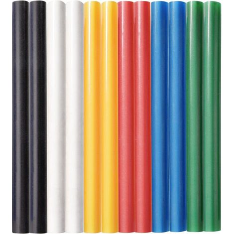 Barras para fundir Extol Craft, colores surtidos, Ø 7,2 x 100 mm, 12 unidades 9908