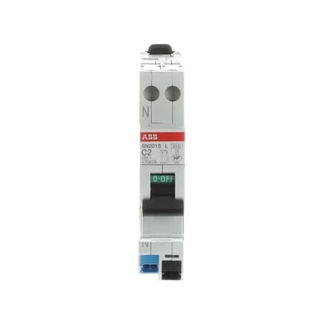 Interruttore modulare - 1P+N - 2A - curva C - 4500A/6kA-innestabile-Auto - SN201SL (1/2)