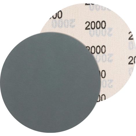 5 pièces Papier de Verre 125 mm, Grain 2000 disques de ponçage à Sec et Humide Feuilles de ponçage Rondes excentriques pour Ponceuse pour Voiture métal Bois (1/5)