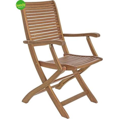 Sedia reclinabile pieghevole con braccioli Ambra Garden teak 2.0 (1/5)