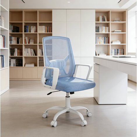 Chaise de bureau pliante réglable bleu OKMYHOME (1/5)