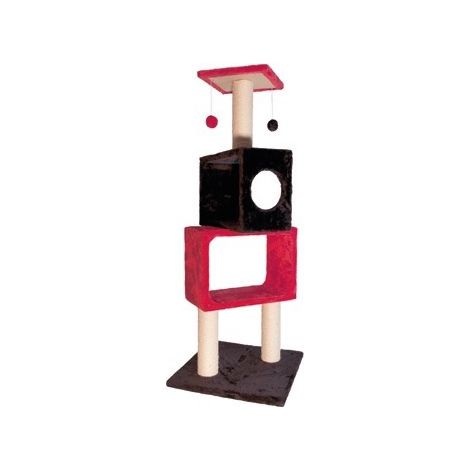 RASCADOR ROJO Y NEGRO 50x50x124cm.