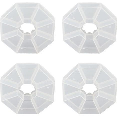 Boîte de Rangement Transparente 8 Cases Plastique Organisateur pour Bijoux Pêches Pilules (1/5)