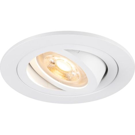 Spot encastré NEW TRIA® 75 int rond orientable blanc GU10 10W IP 20 - SLV - 1007374 (1/3)