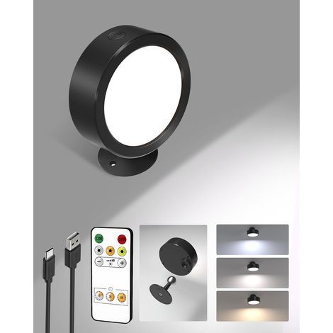 Rechargeable LED Wall Light 5500mAh, 3 Temperature Settings, 360° Rotation, Touch Control for Living Room, Bedroom, Hallway (1/5)