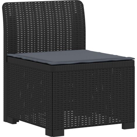 Maison Exclusive - 1-Sitzer Garten-Sofa mit Kissen Rattan-Look PP (1/5)