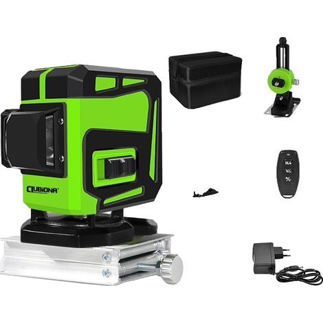 Niveau Laser à Faisceau Vert 4D, Haute Visibilité, Télécommande (1/2)