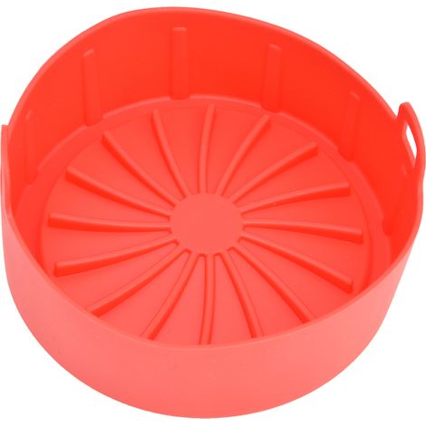 Doublure de rechange en silicone pour panier de friteuse, compatible avec les accessoires de friteuse de plus de 15 cm (6 pouces), rouge (1/5)