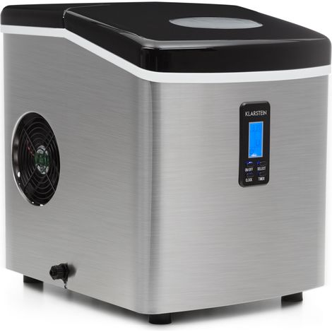 Klarstein – Machine à glaçons 150W – Production 15 kg/jour – 9 glaçons en 13 min – Réservoir 3,3L – Châssis acier – Silencieuse (1/5)