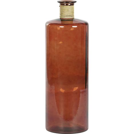 Vase élégant en verre recyclé terracotta écoresponsable - Terracotta profond en verre recyclé (1/3)