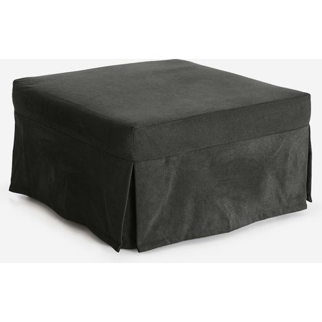 Pouf letto singolo idrorepellente sfoderabile Made in Italy Stelvio - Grigio Scuro