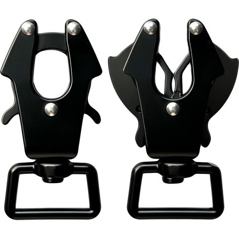 2 Pièces Clip pour Laisse de Chien avec Mousqueton Pivotant à 360 Degrés, Clip de Sécurité pour Chien à Déclenchement Rapide pour Lier Le Collier de L'animal de Compagnie (Carré × 2)
