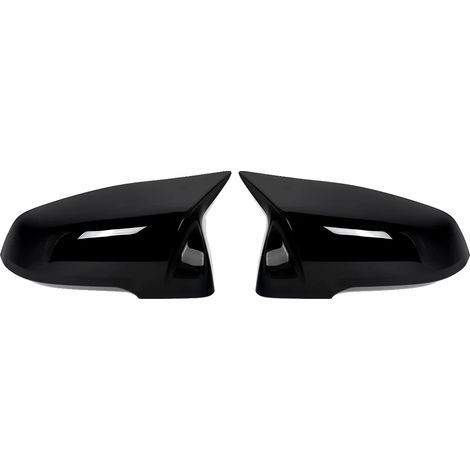 Cubierta de espejo, plástico ABS duradero, compatible con modelos de vehículos de lujo, negro brillante. (1/2)