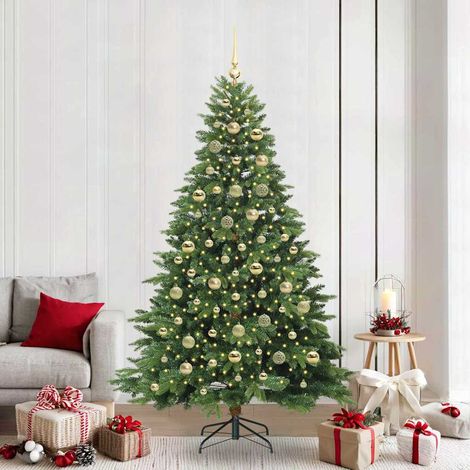 vidaXL Árbol de Navidad artificial con 300 LED Verde 210 cm PE y PVC (1/5)
