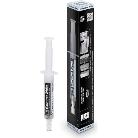 Sellador Fugas ERRECOM Extreme White  12ml  Para R600, R290 y R134a  Incluye Adaptador 1/4" SAE  Reparación 0.3mm