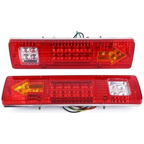 Für 12-Volt-Rückleuchte 2 x 12V 19 LED Rückleuchten Bremsleuchte Rücklicht Stopp Blinker Für Auto LKW Rot LED-Rückleuchte Bremsrücklicht Blinker (1/5)