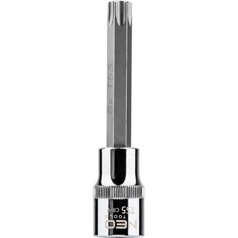 Embout Torx NEO T55 100 mm - Douille 1/2", acier au chrome vanadium (1/2)