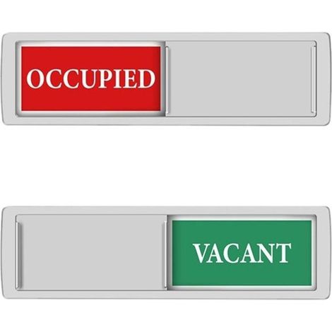 Ecleanfy - (argent)Vacants Signe Occupé Porte Coulissante Signe Ne Pas Déranger Toilettes Signe Signe de Bureau Conférence Signe pour Salle De Bains Maison Bureau La Salle de Conférence (1/5)