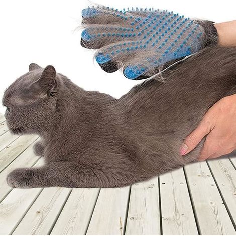 Gant de toilettage pour Animal Domestique Brosse démêlage Doux Efficace Gants Massage Chien Chat Longue Fourrure Courte (1/4)