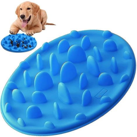 Gamelle pour chien avec distributeur anti-glouton, plateau d'alimentation interactif et ludique en silicone antidérapant, prévient les gonflements. (1/5)