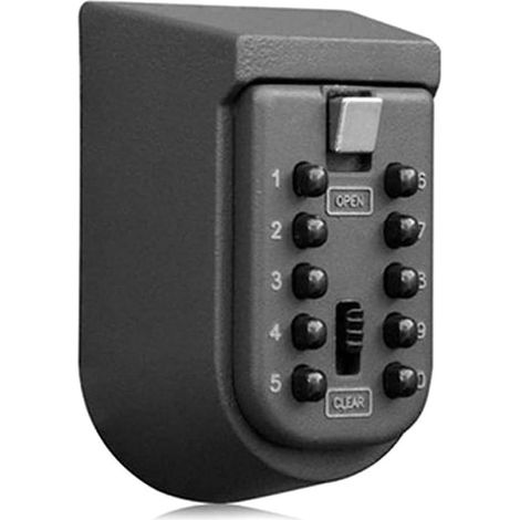 Boîte à clés murale, coffret de rangement pour clés, boîtier à combinaison à 10 chiffres avec bouton - AquaForge (1/5)