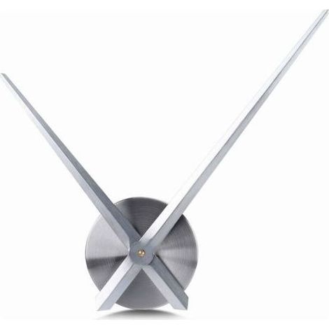 Grande horloge murale - Aiguilles 3D - Horloge à mécanisme à quartz - Loisirs créatifs - Décoration d'intérieur(Argent) (1/5)