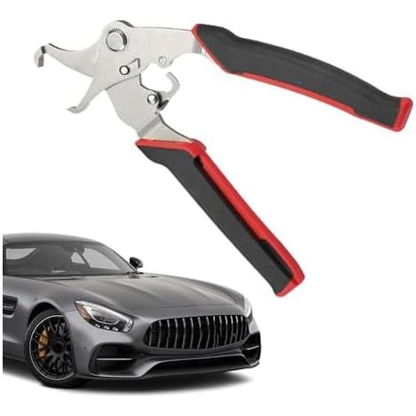 Pinces pour clips de garniture - Outil polyvalent démontage garnitures d'extraction auto,Pour tableau bord, sellerie, vitre, pare-brise, panneau porte, pare-chocs Rouge noir (1/5)
