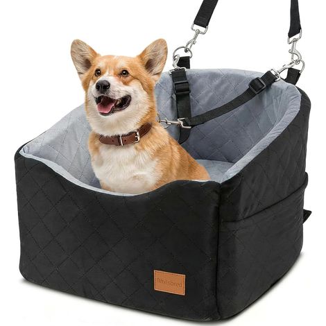 Kart Seat for Medium Dogs Under 30 Lbs, Comfortable Puppy Chair with 2 Safety Leashes to Clip On, Non-Slip Travel Seat Underside (1/5)