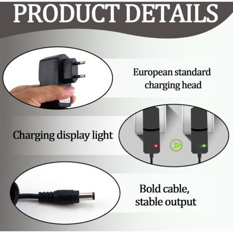Chargeur Hoover 26V 500mA : Adaptateur Secteur pour Aspirateurs Sans Fil H-Free 100/200/500/700/800 et Modèles HF122RH, HF522NPW avec Câble 1.8m et Protection Intégrée (1/3)
