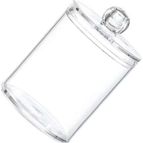 1 Boîte de Rangement Transparente, Couvercle Étanche, Organisateur Salle de Bain, Pour Cotons et Disques (1/5)