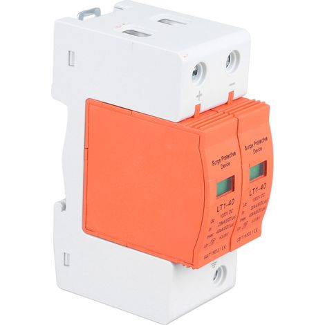 Parafoudre 1000V DC Photovoltaïque 2P Protection Surtension et Surintensité 20-40kA (1/5)