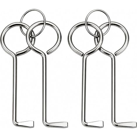 4PCS Clés à Serrure Universelles, Passe-Partout, Clé Universelle pour Porte Intérieure, Ouvre-Portes pour Serrure de Chambre et Porte Clef, Clef Universelle pour Serrures (1/5)