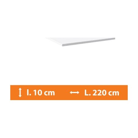 Direct Fenêtres – Plat en PVC blanc 220cm – Profilé à coller pour fenêtres et portes – Épaisseur 2.5mm – Traitement anti UV