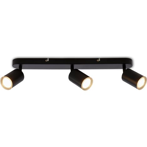Plafonnier Orientable IP44 Douille GU10 Max. 9W Noir 47,5 cm (1/5)