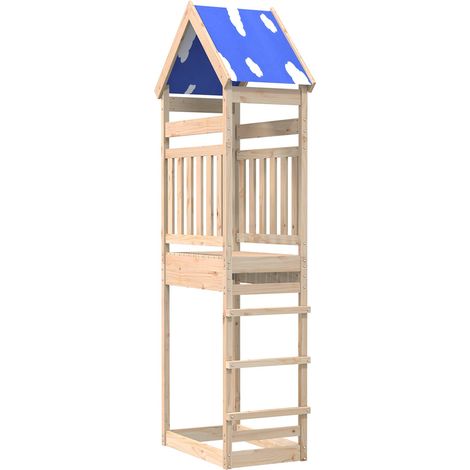 Tour de jeu Marron 52,5 x 85 x 265 cm Pin massif vidaXL (1/5)