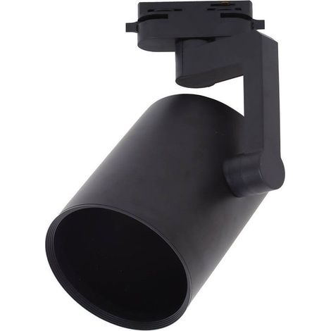 Applique E27 monophasée noire sur rail