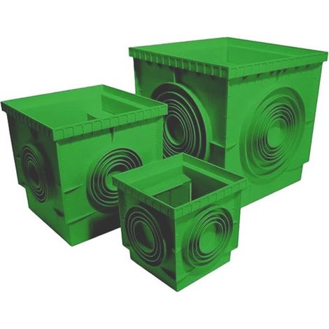Pozzetto singolo in pp verde : Dimensione - cm 40x40
