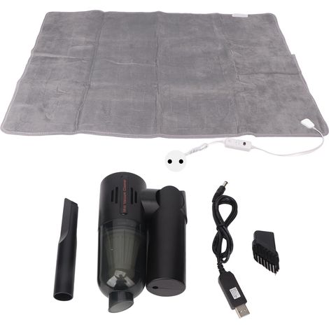 Couverture chauffante électrique rapide avec aspirateur intégré, jeté pour canapé salon bureau, gris, fiche UE 220V (1/5)