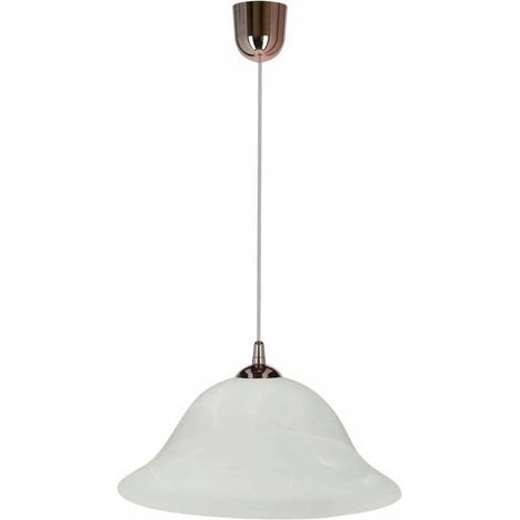 Candellux Vera Kupfer-Pendelleuchte 1x60W E27 Alabasterschirm 1 Stück. (1/4)