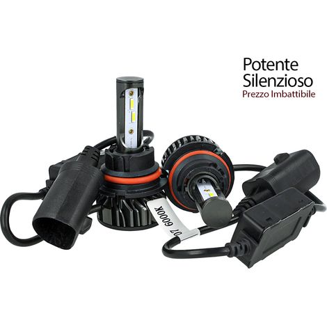 Kit Full Led Cob HB5 9007 HB1 9004 26W Reale 12V Con Ventola Raffreddamento Silenziosa Attacco Regolabile 2200 Lumen (1/3)