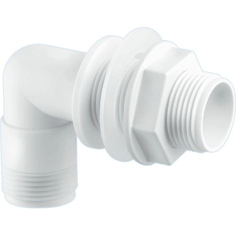 McAlpine FTC1AWH Bent Tank Connector with .75" BSP Threaded Outlet (1/4)