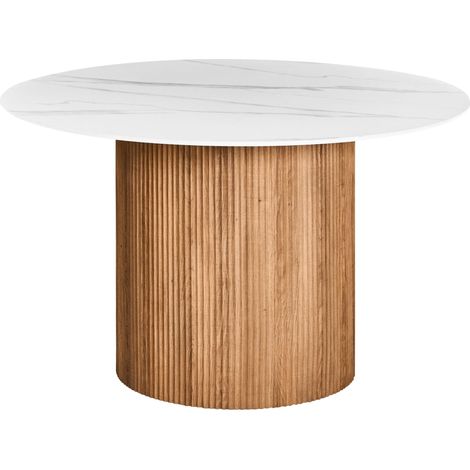 Esstisch ALBINA Weißer Marmor 120 cm 120 cm