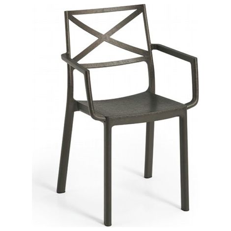Keter POLTRONA METALIX 60X53XH81CM RESINA GHISA BRONZO (1/5)
