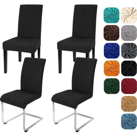 Stuhlhussen 4er Set, elastisch, waschbar, für Esszimmerstühle ohne Armlehnen (1/5)