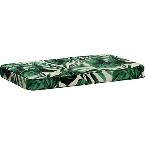 1-Piece Bench Cushion VUGHT 100% Polyester Leaf Pattern vidaXL